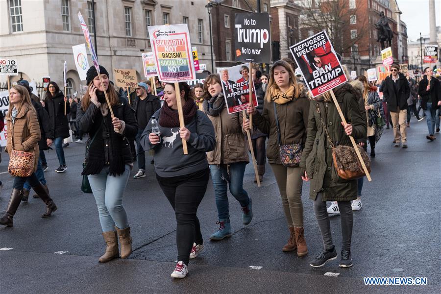BRITAIN-LONDON-ANTI DONALD TRUMP PROTEST