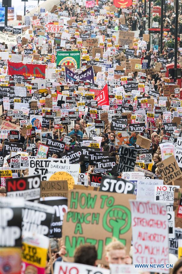 BRITAIN-LONDON-ANTI DONALD TRUMP PROTEST