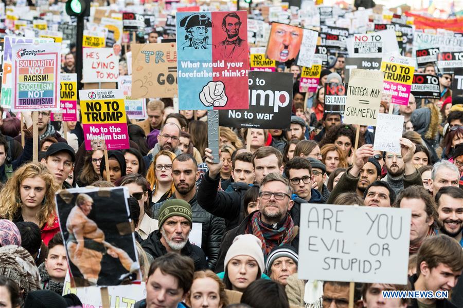 BRITAIN-LONDON-ANTI DONALD TRUMP PROTEST