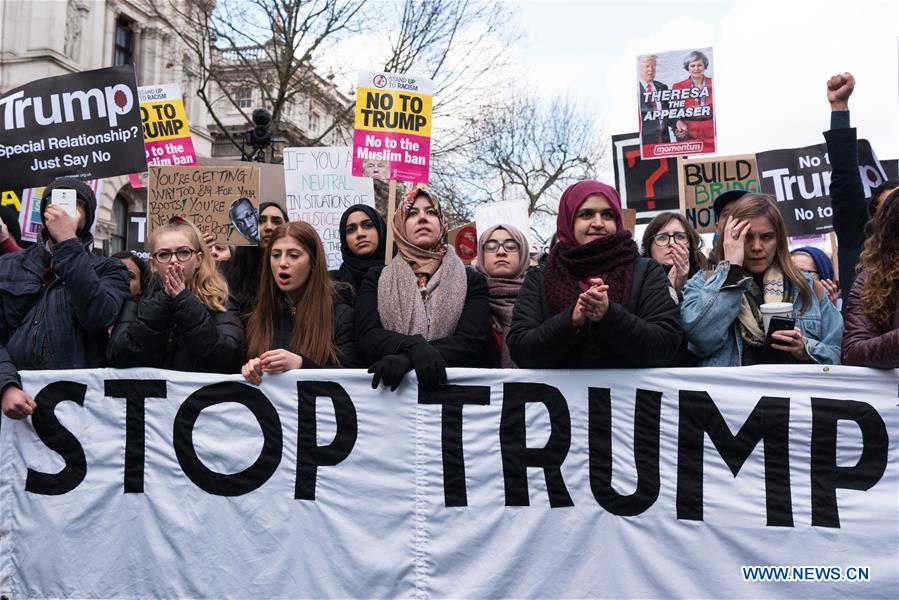 BRITAIN-LONDON-ANTI DONALD TRUMP PROTEST 