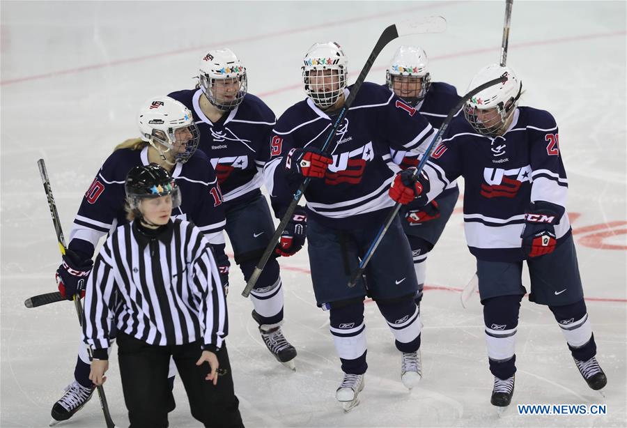 (SP)KAZAKHSTAN-ALMATY-28TH WINTER UNIVERSIADE-ICE HOCKEY-WOMEN-BRONZE MEDAL MATCH-USA VS CHN