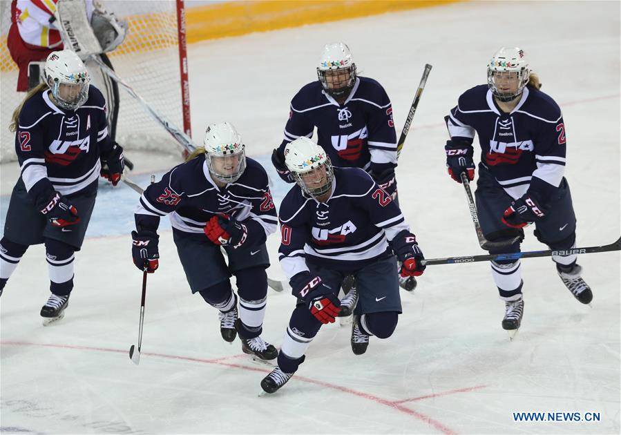 (SP)KAZAKHSTAN-ALMATY-28TH WINTER UNIVERSIADE-ICE HOCKEY-WOMEN-BRONZE MEDAL MATCH-USA VS CHN