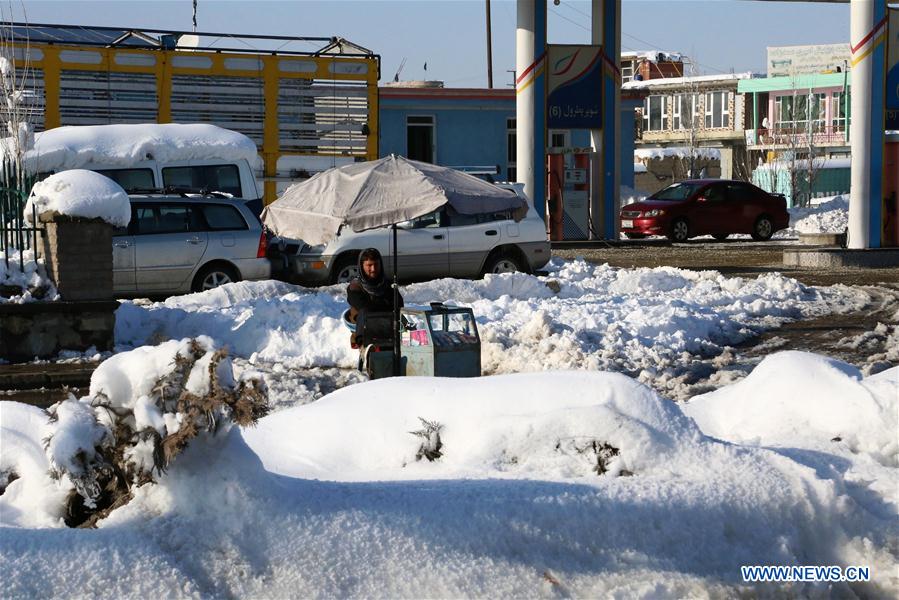 AFGHANISTAN-GHAZNI-FREEZING WEATHER-SNOWFALL