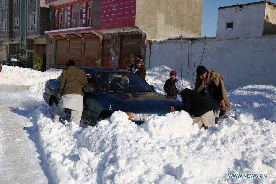 AFGHANISTAN-GHAZNI-FREEZING WEATHER-SNOWFALL