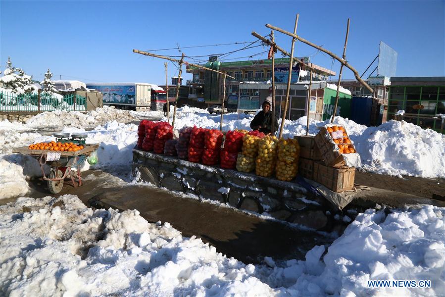 AFGHANISTAN-GHAZNI-FREEZING WEATHER-SNOWFALL