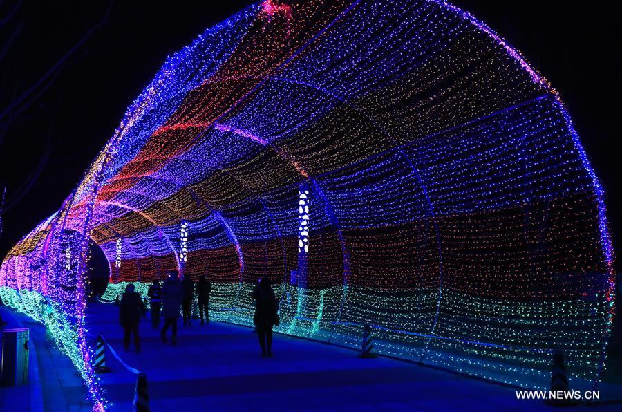 A six-day lantern festival opened here on Tuesday, during which 30 plus groups of art lanterns are displayed. A six-day lantern festival opened here on Tuesday, during which 30 plus groups of art lanterns are displayed.