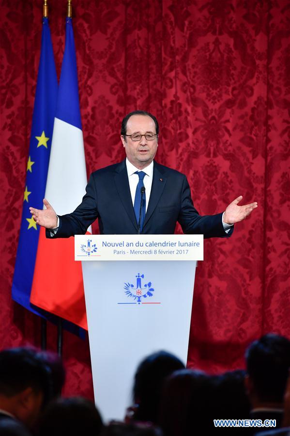 FRANCE-PARIS-HOLLANDE-LUNAR NEW YEAR RECEPTION
