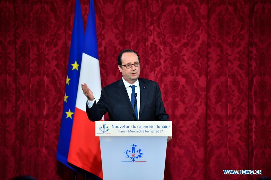 FRANCE-PARIS-HOLLANDE-LUNAR NEW YEAR RECEPTION