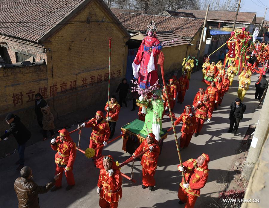'Xinzi' performance is a traditional celebration for the annual Lantern Festival in Changshan Town.