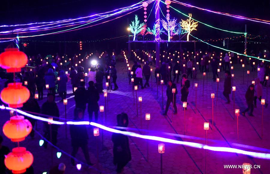 People perform Yangge dance during a festive ritual to pray for a good year at Guanyingzi Village of Mongolian Autonomous County of Fuxin, northeast China's Liaoning Province, Feb. 11, 2017. People perform Yangge dance during a festive ritual to pray for a good year at Guanyingzi Village of Mongolian Autonomous County of Fuxin, northeast China's Liaoning Province, Feb. 11, 2017.