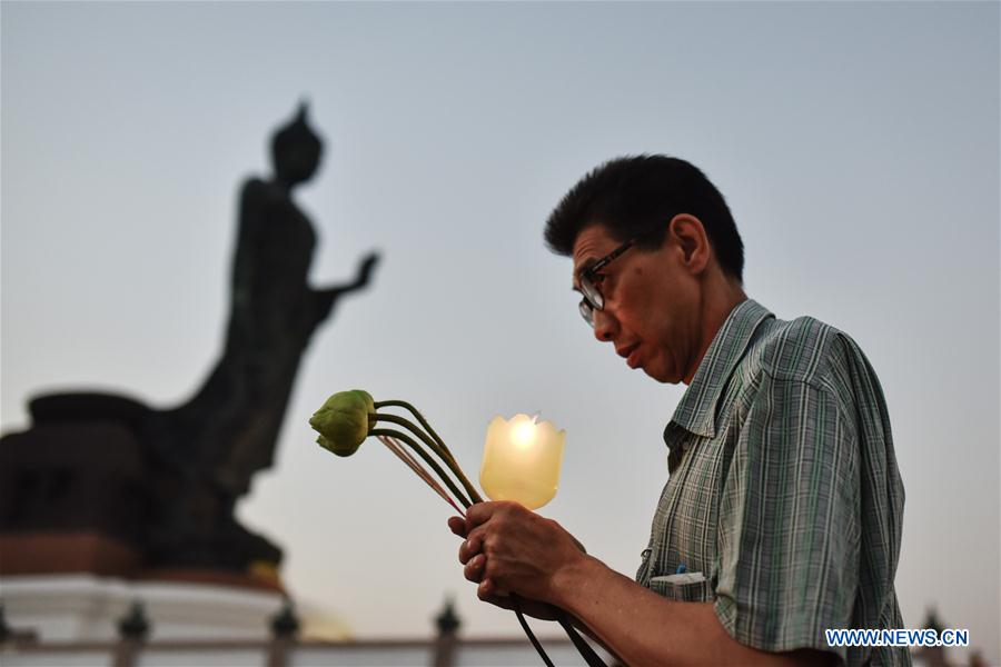 THAILAND-NAKHON PATHOM-BUDDHISM-MAKHA BUCHA-CELEBRATION