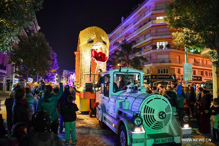 FRANCE-MENTON-LEMON FESTIVAL-NIGHT TIME PARADE