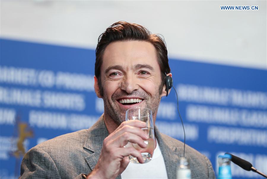 Actor Hugh Jackman attends a press conference for the film 'Logan' during the 67th Berlinale International Film Festival in Berlin, capital of Germany, on Feb. 17, 2017. 