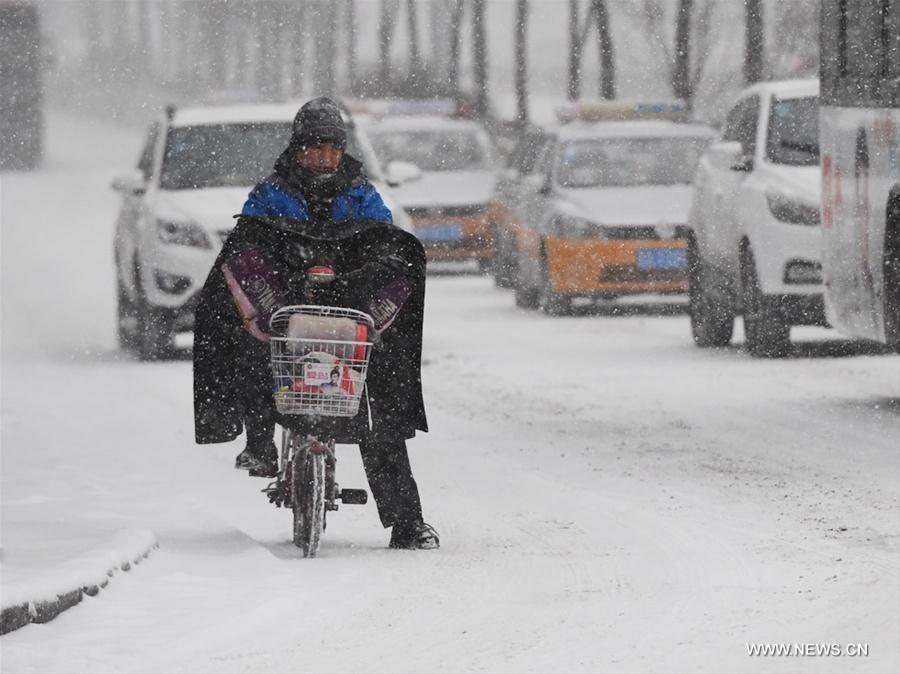 A heavy snowfall hit parts of the province on Sunday