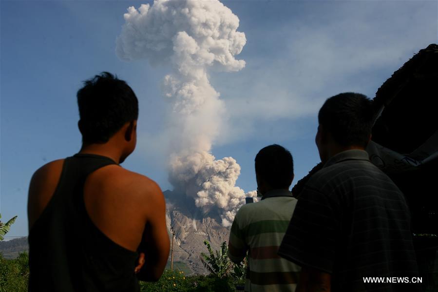 INDONESIA-NORTH SUMATRA-MOUNT SINABUNG-ERUPTION