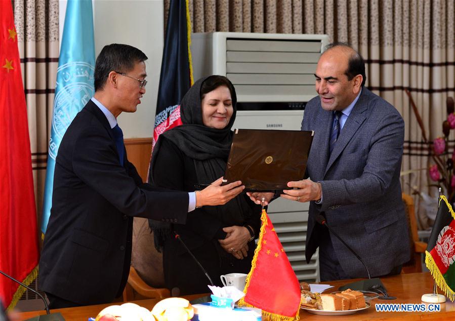 AFGHANISTAN-KABUL-CHINA-KABUL UNIVERSITY-EQUIPMENT-DONATION