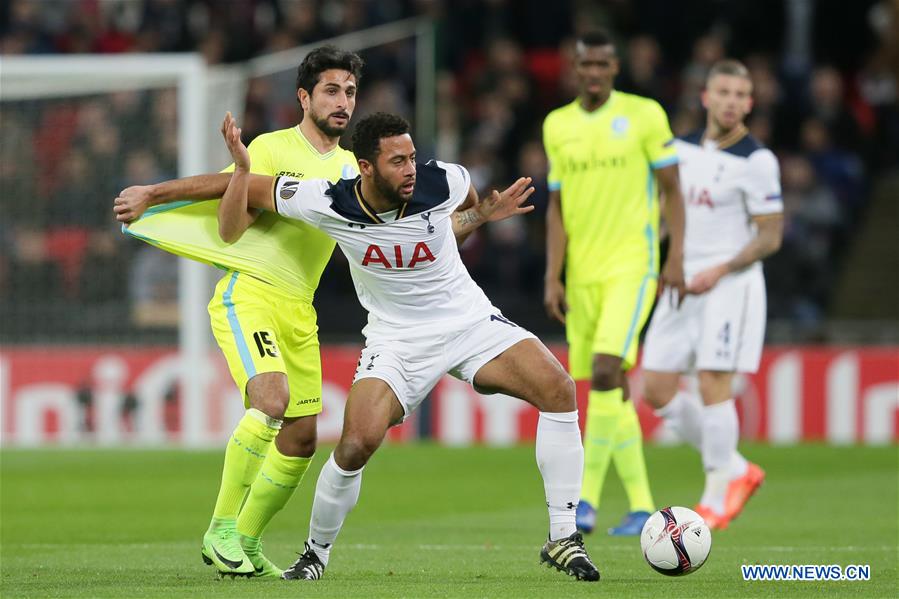 (SP) BRITAIN-LONDON-SOCCER-EUROPA LEAGUE-TOTTENHAM HOTSPUR VS GENT 