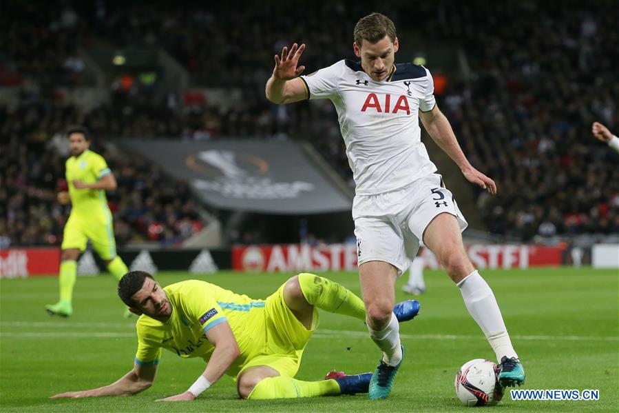 (SP) BRITAIN-LONDON-SOCCER-EUROPA LEAGUE-TOTTENHAM HOTSPUR VS GENT 