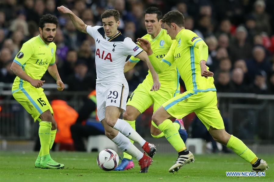 (SP) BRITAIN-LONDON-SOCCER-EUROPA LEAGUE-TOTTENHAM HOTSPUR VS GENT 