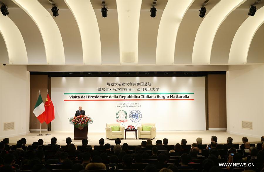 CHINA-SHANGHAI-ITALIAN PRESIDENT-FUDAN UNIVERSITY-SPEECH (CN) 