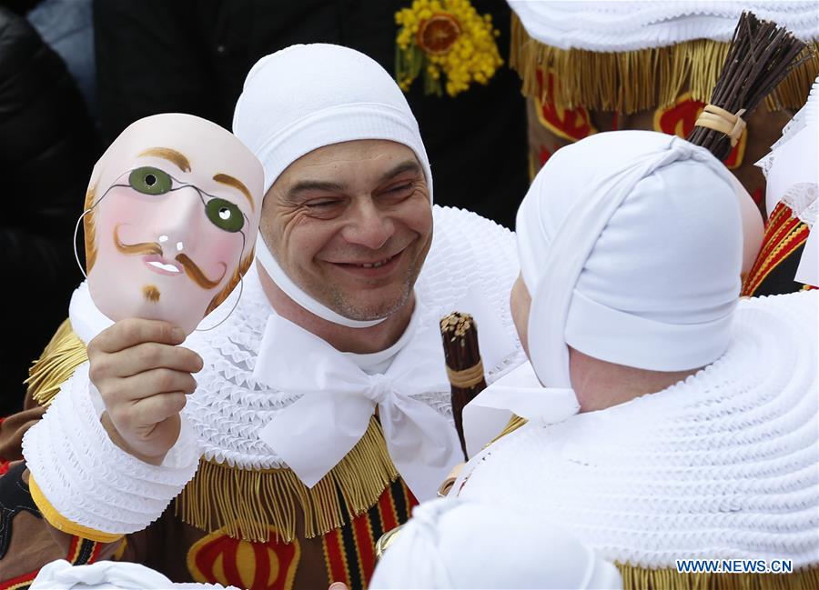 BELGIUM-BINCHE-CARNIVAL-GILLES 