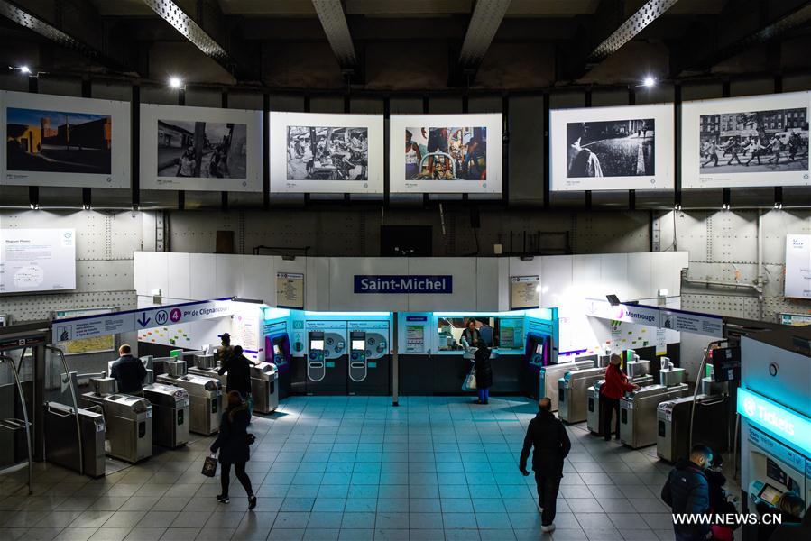 On the occasion of the 70th anniversary of Magnum Photos, the RATP (Autonomous Operator of Parisian Transports) exhibits a total of 174 magnum photos in its 11 stations in Paris from Feb. 28 to June 30. 