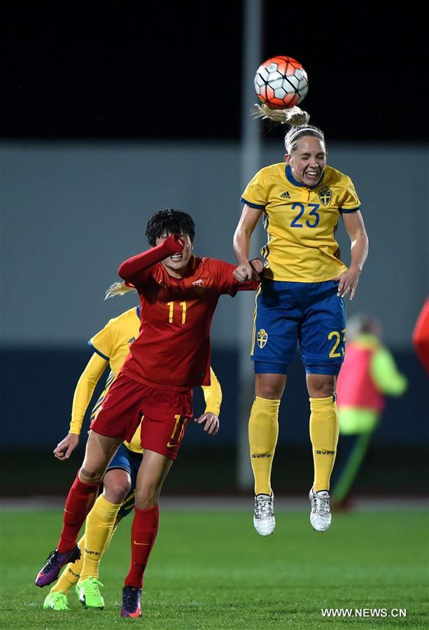 (SP)PORTUGAL-ALBUFEIRA-FOOTBALL-ALGARVE CUP-CHINA-SWEDEN