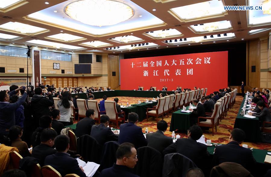 (TWO SESSIONS) CHINA-BEIJING-NPC-ZHEJIANG DELEGATION-PLENARY MEETING-OPEN (CN)
