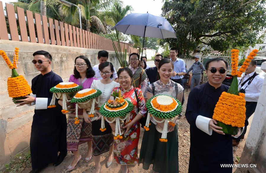 Traditional Lao wedding is usually held at the bride's family home.