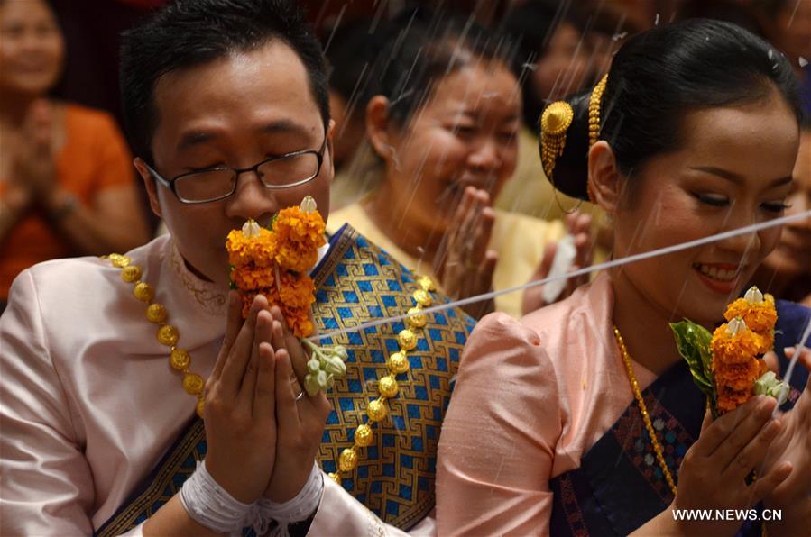 Traditional Lao wedding is usually held at the bride's family home.