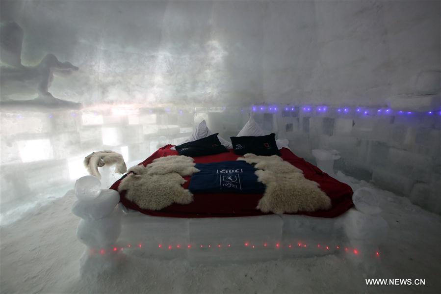 ROMANIA-BUCHAREST-TOURISM-ICE HOTEL