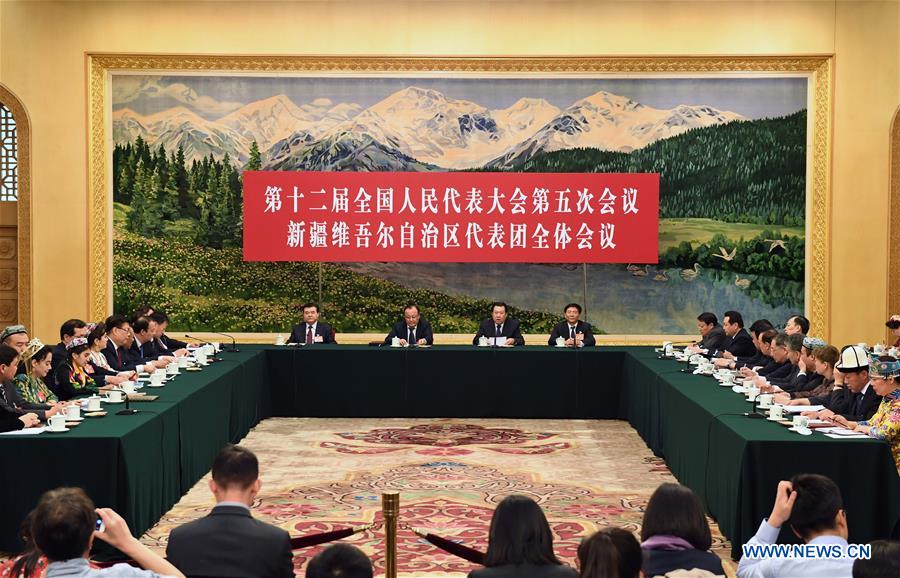 (TWO SESSIONS)CHINA-BEIJING-NPC-XINJIANG DELEGATION-PLENARY MEETING-OPEN (CN)