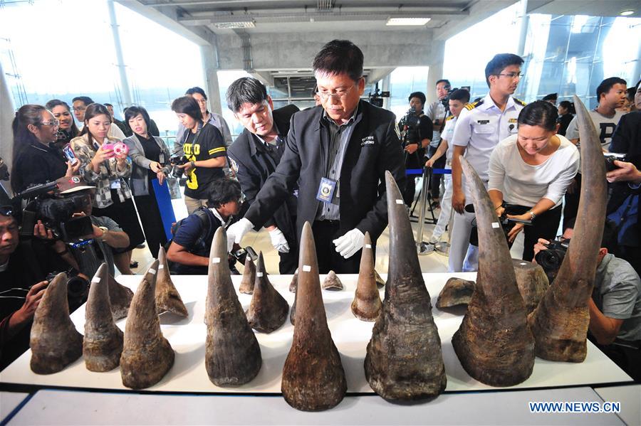 THAILAND-BANGKOK-RHINOCEROS-HORN-SEIZURE