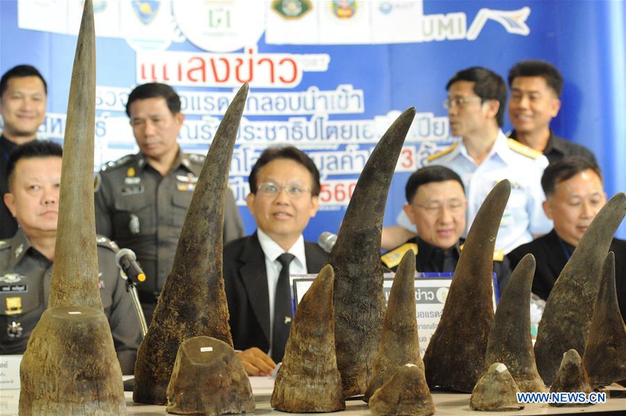 THAILAND-BANGKOK-RHINOCEROS-HORN-SEIZURE