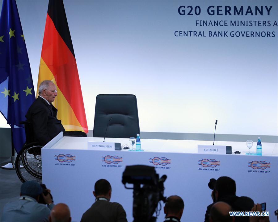 GERMANY-BADEN-BADEN-G20-GERMAN FINANCE MINISTER-PRESS CONFERENCE