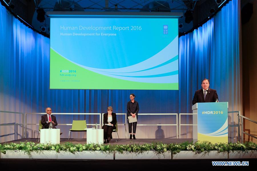SWEDEN-STOCKHOLM-THE HUMAN DEVELOPMENT REPORT 2016-RELEASE