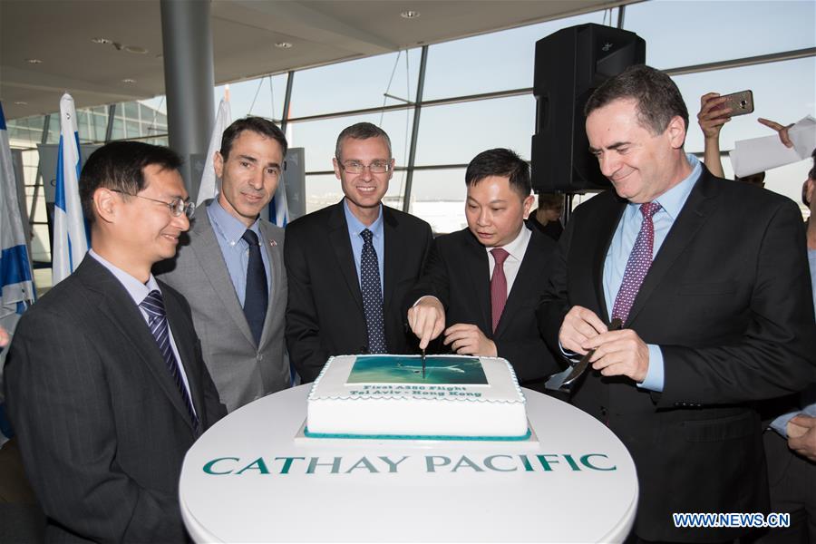 Cathay Pacific launched Sunday a new flight route linking Hong Kong and Tel Aviv. Cathay Pacific launched Sunday a new flight route linking Hong Kong and Tel Aviv.