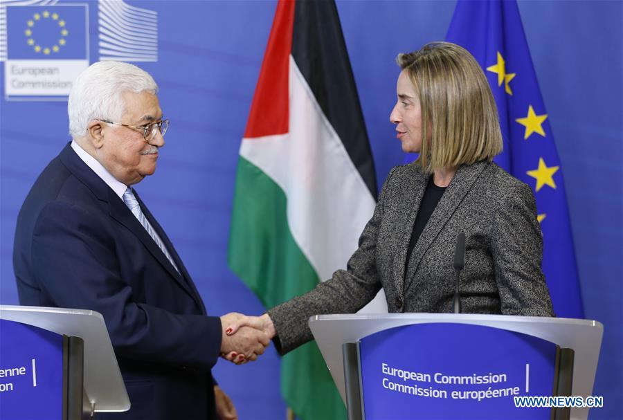 BELGIUM-BRUSSELS-EU-PALESTINE-ABBAS-VISIT