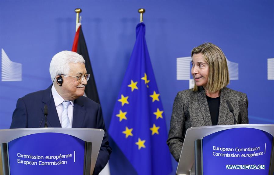 BELGIUM-BRUSSELS-EU-PALESTINE-ABBAS-VISIT