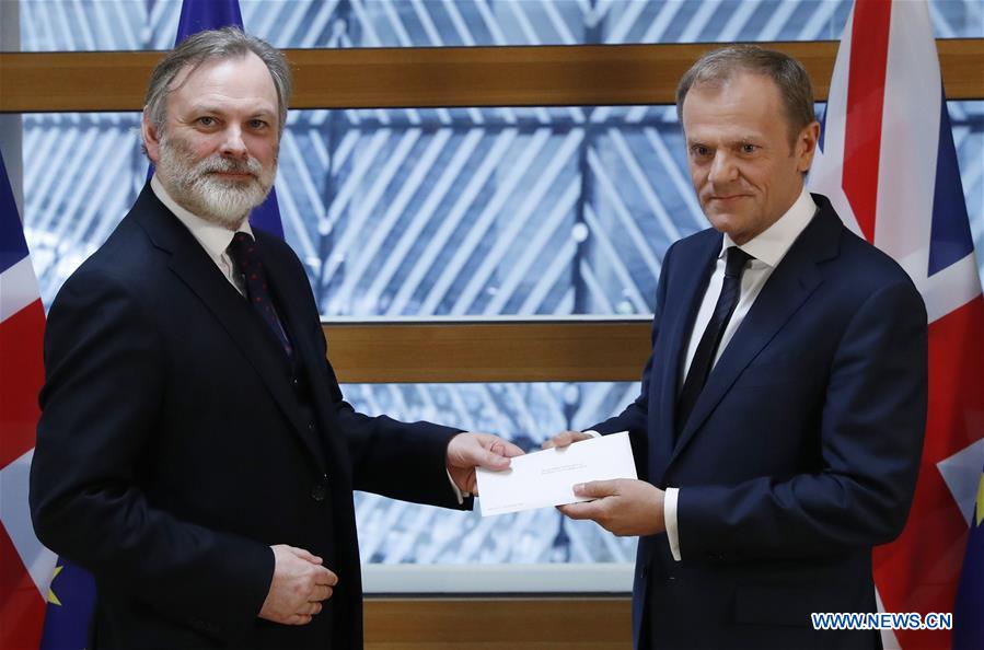 BRITAIN-BREXIT-OFFICIAL BEGINNING