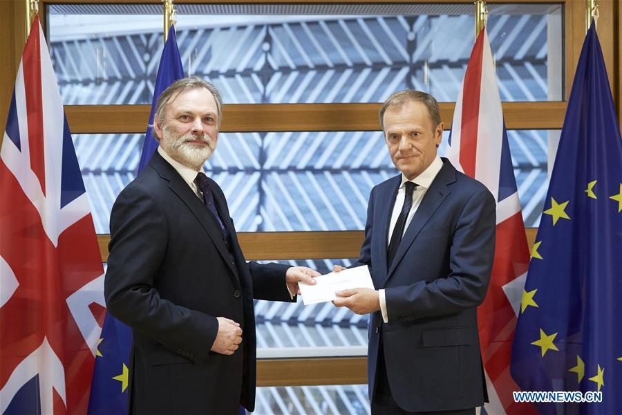 BRITAIN-BREXIT-OFFICIAL BEGINNING