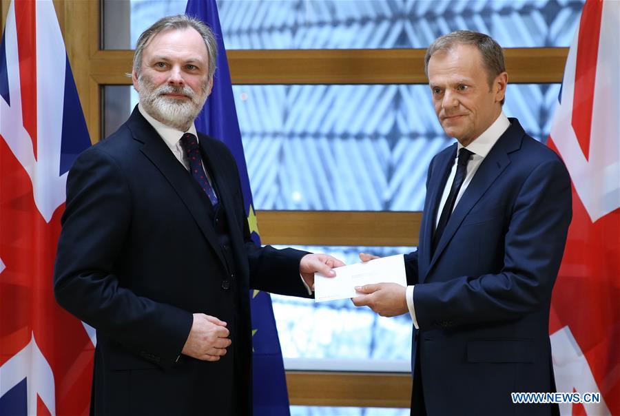 BRITAIN-BREXIT-OFFICIAL BEGINNING