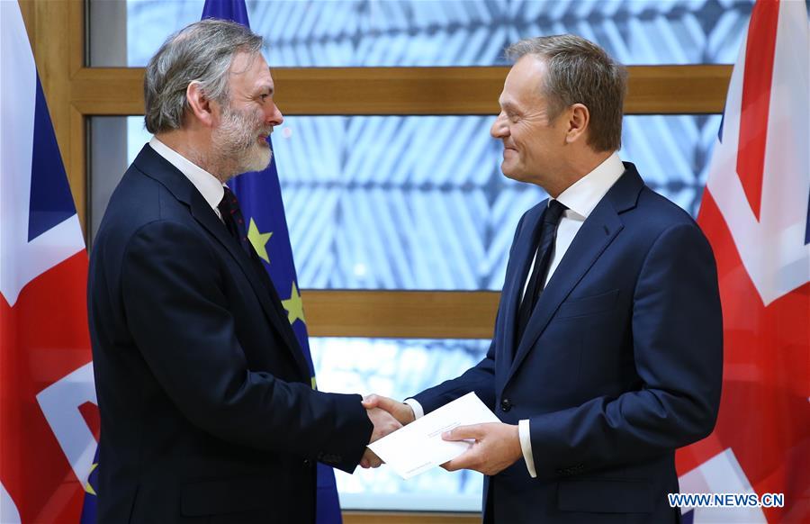 BRITAIN-BREXIT-OFFICIAL BEGINNING