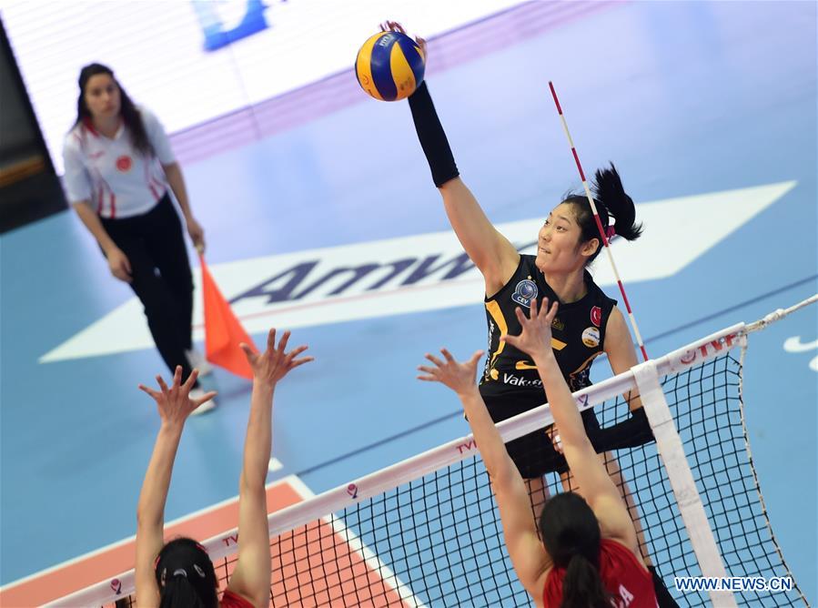 (SP)TURKEY-ISTANBUL-VOLLEYBALL-TURKISH WOMEN LEAGUE-PLAYOFFS-BESIKTAS VS VAKIFBANK 