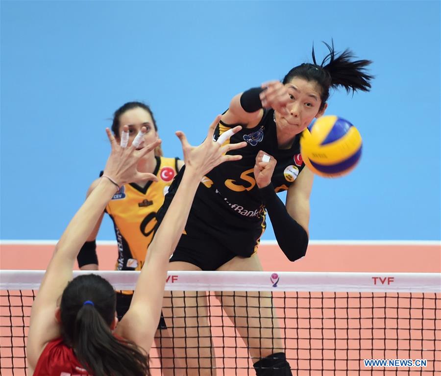 (SP)TURKEY-ISTANBUL-VOLLEYBALL-TURKISH WOMEN LEAGUE-PLAYOFFS-BESIKTAS VS VAKIFBANK 