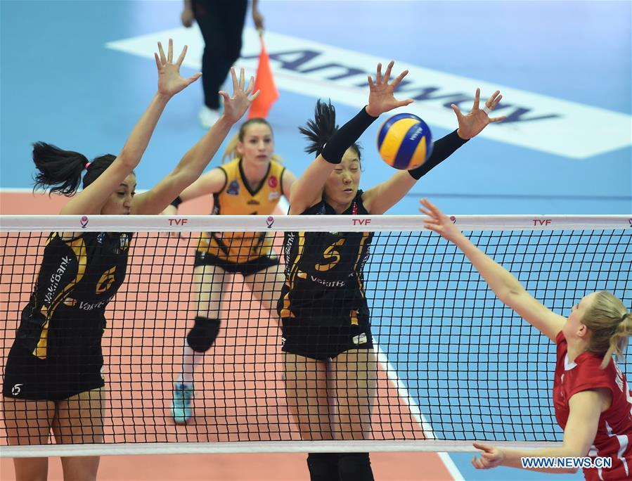 (SP)TURKEY-ISTANBUL-VOLLEYBALL-TURKISH WOMEN LEAGUE-PLAYOFFS-BESIKTAS VS VAKIFBANK