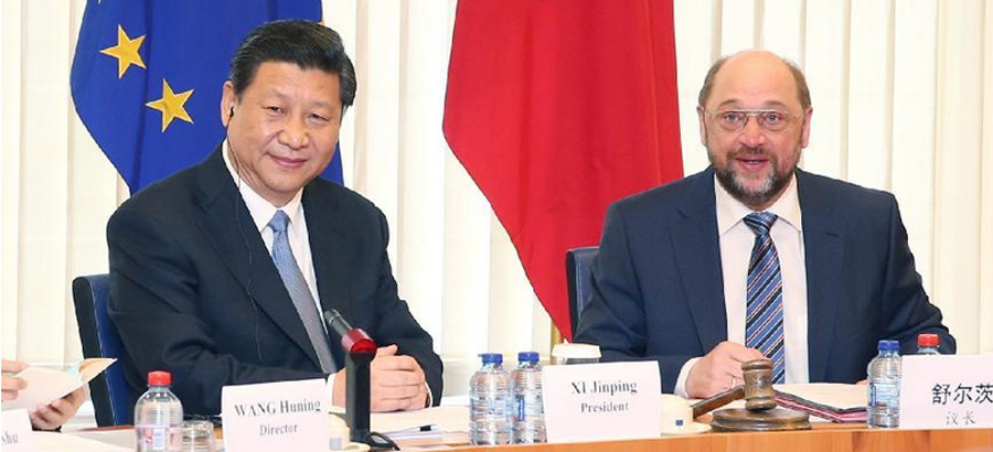 Chinese president meets with European Parliament president in Brussels