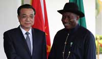 Chinese, Nigerian leaders meet on bilateral ties