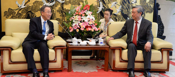 Xinhua president meets with UN Secretary-General