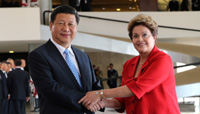 Chinese President attends welcome ceremony by Brazilian president